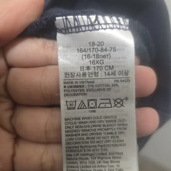 GAP TEEN Dark Blue Logo Hoodie - Picture 7 of 12